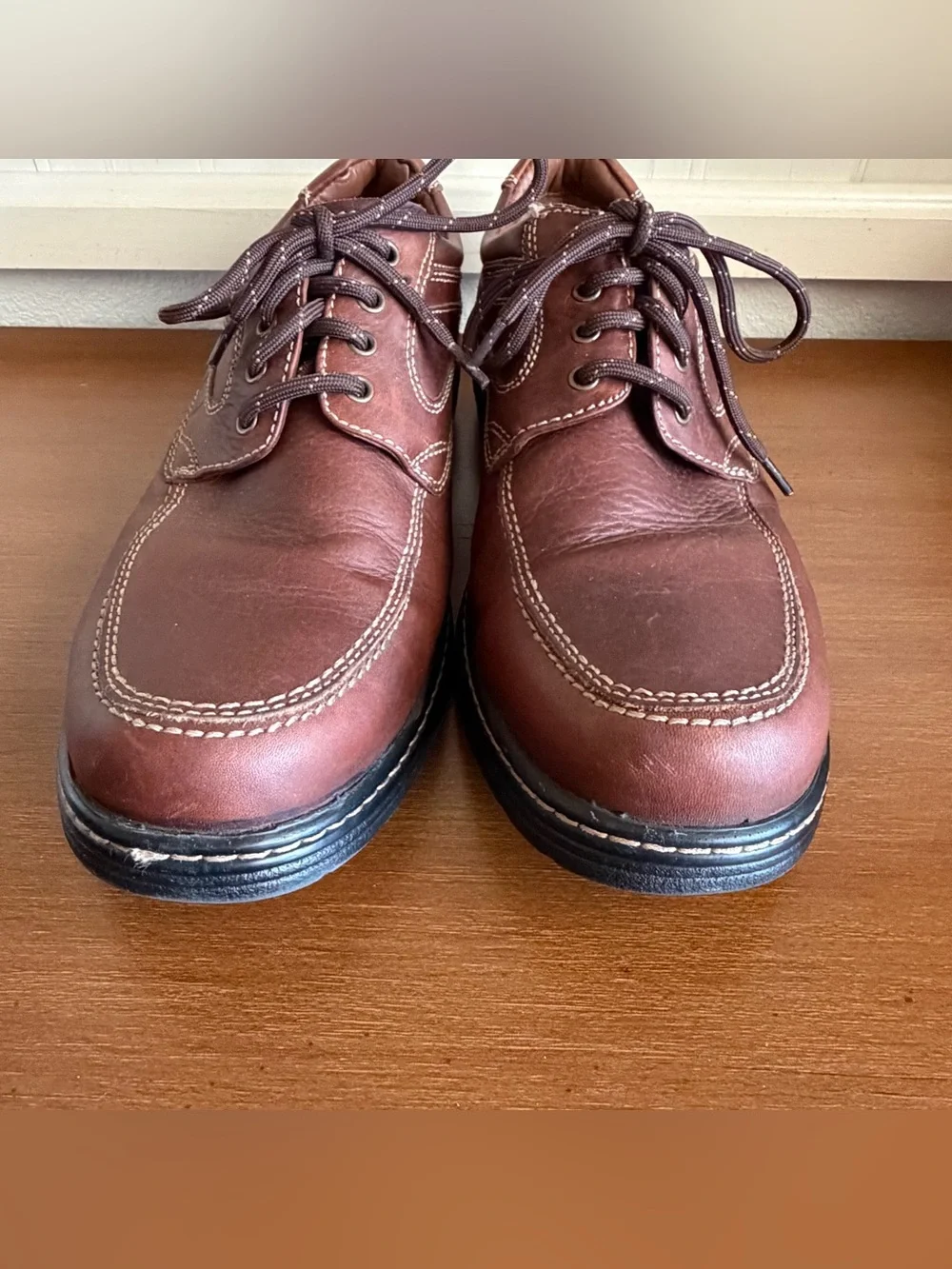 Johnston & Murphy XC4 Waterproof Moc Toe Oxfords 9.5M Sheepskin Comfort Leather